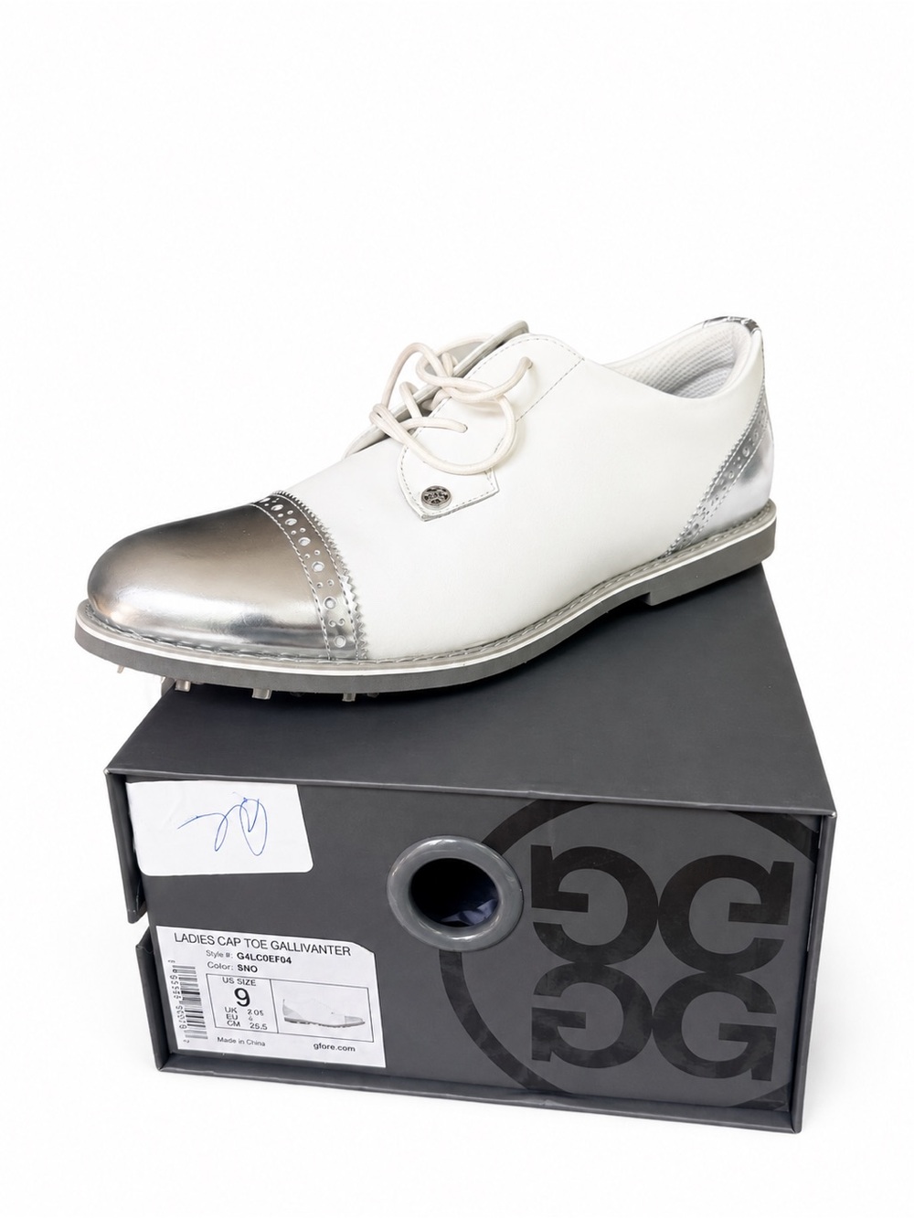 G/FORE White and Silver Women's Golf Oxford